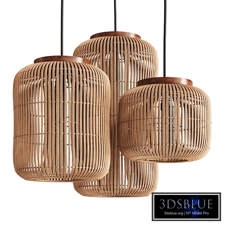 Natural Rattan Lamp by dBodhi Barrel