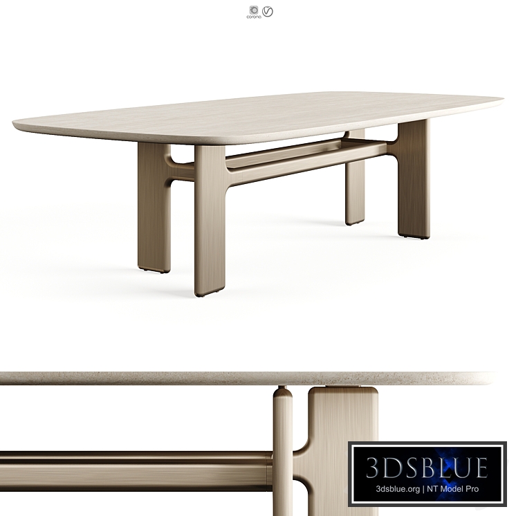 Bonaldo HIPPOS Travertino Table