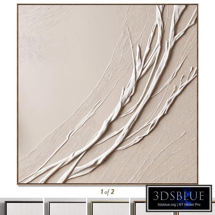 Plaster Two Square Photo Frames D-191