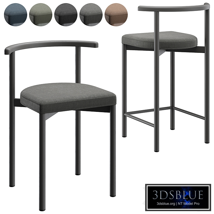 NRA chair and semi-bar stool by DELO