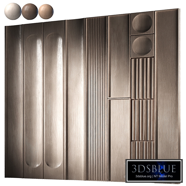 Wall panels Geometric patterns 3 wood color options