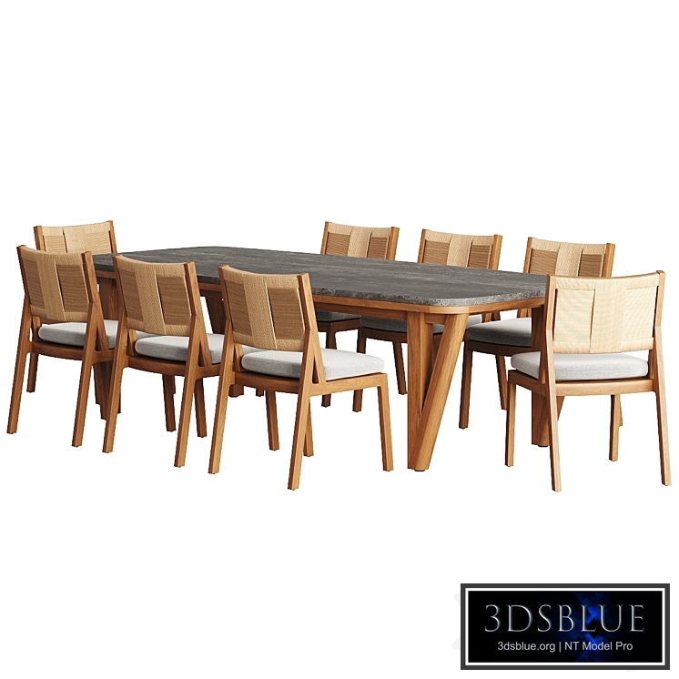 Roc Outdoor Dining Table And Chairs