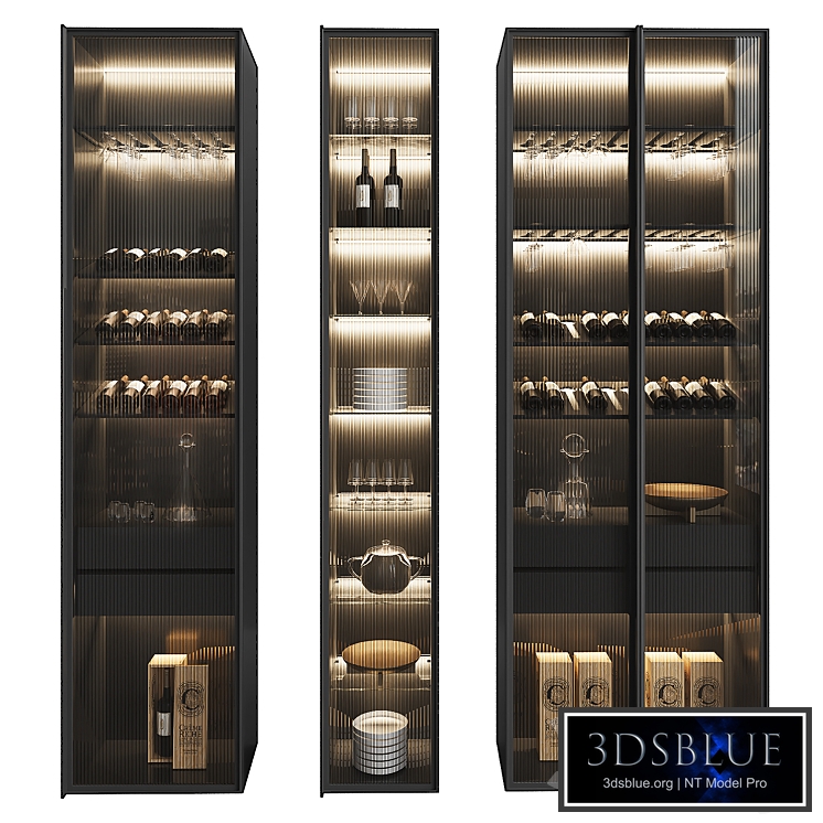 Set of Display Cases of Different Widths 3