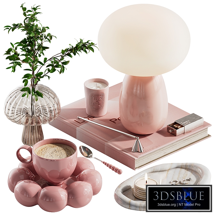 Decorative set ch2 in two colours: Pink\Beige