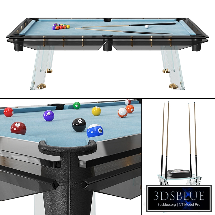 Filotto glass billiard table