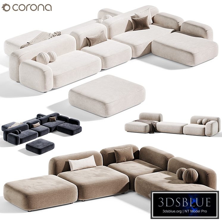 Ribble 3 Sofa Set By Divan, Ribble-3 Modular sofa
