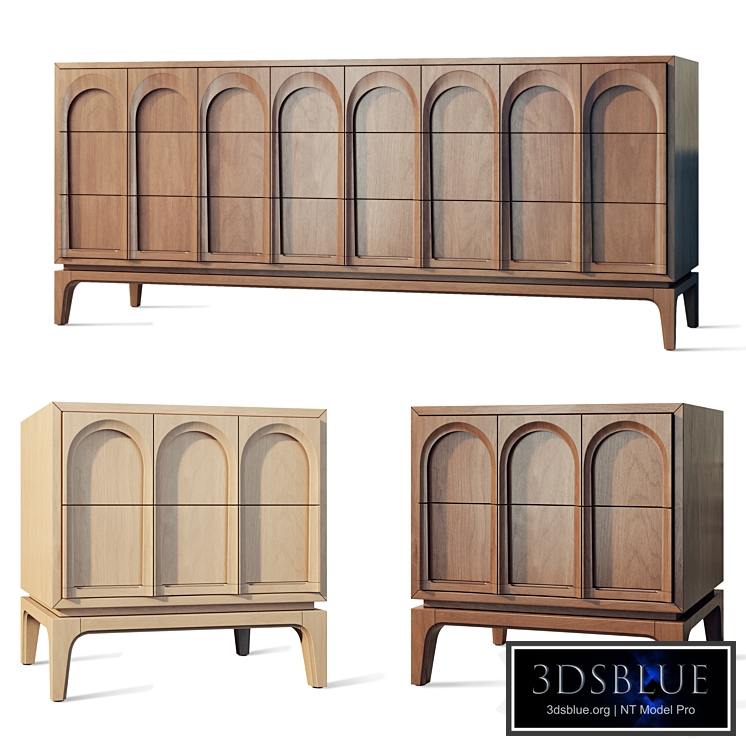 Chest of drawers bedside table Sculptural Thomasville