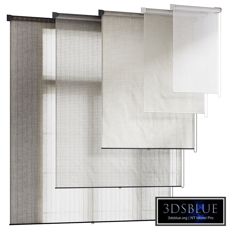Patterned Linen Roller Blinds