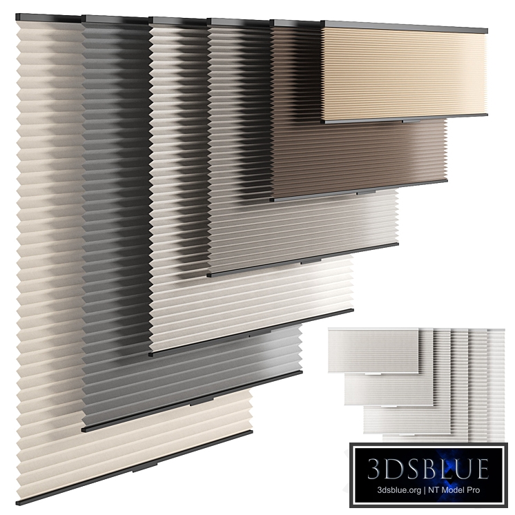 Roman blinds pleated