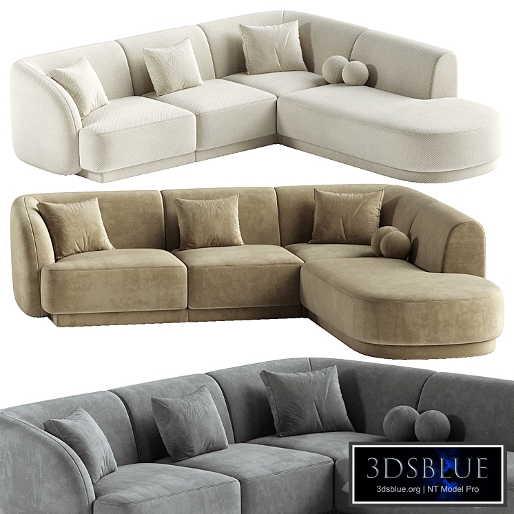 6 seater corner sofa Miley right