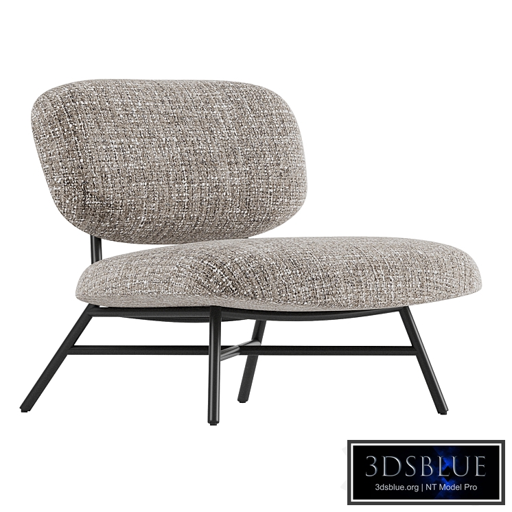 Silla Retro Tapizada Beige Chair