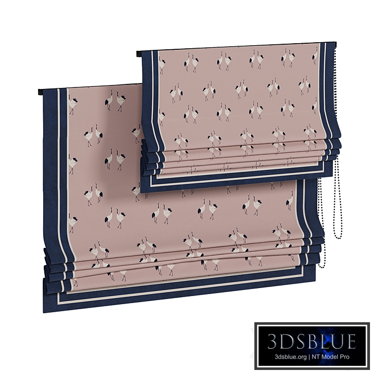 Roman blind with piping 03