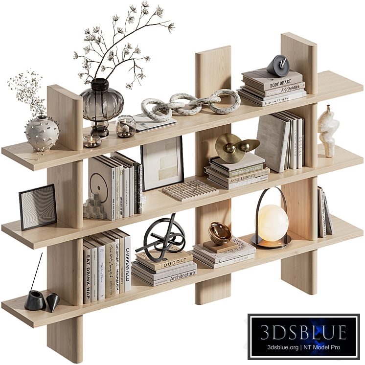 Bookcase with decorative set