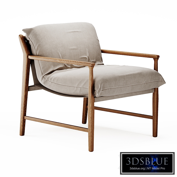 Zara home Wooden chair with removable cushion