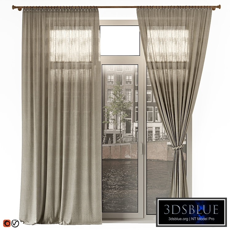 Linen curtains