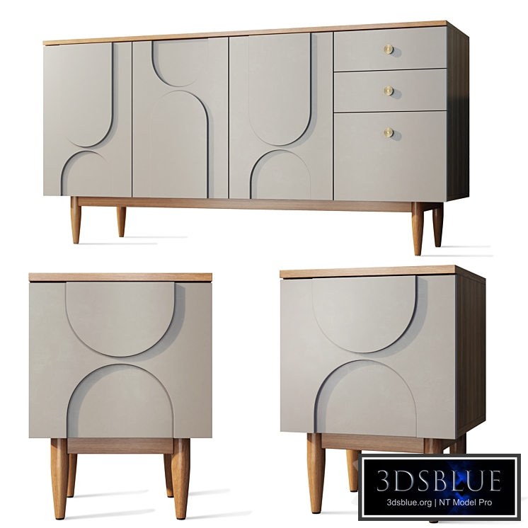 Chest of drawers sideboard bedside table Arka Etagerca Shelf