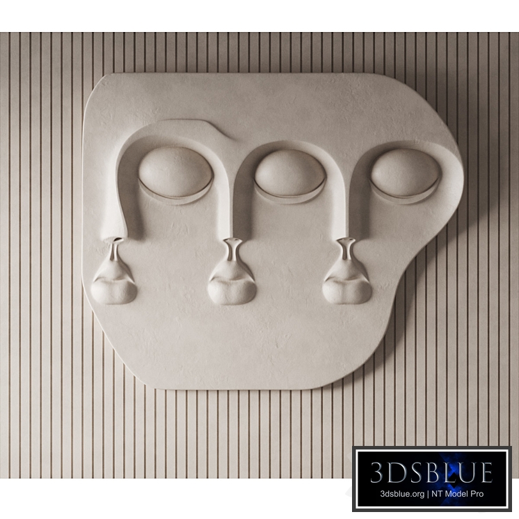 Wall 3D panel Faces v4 Mad objects