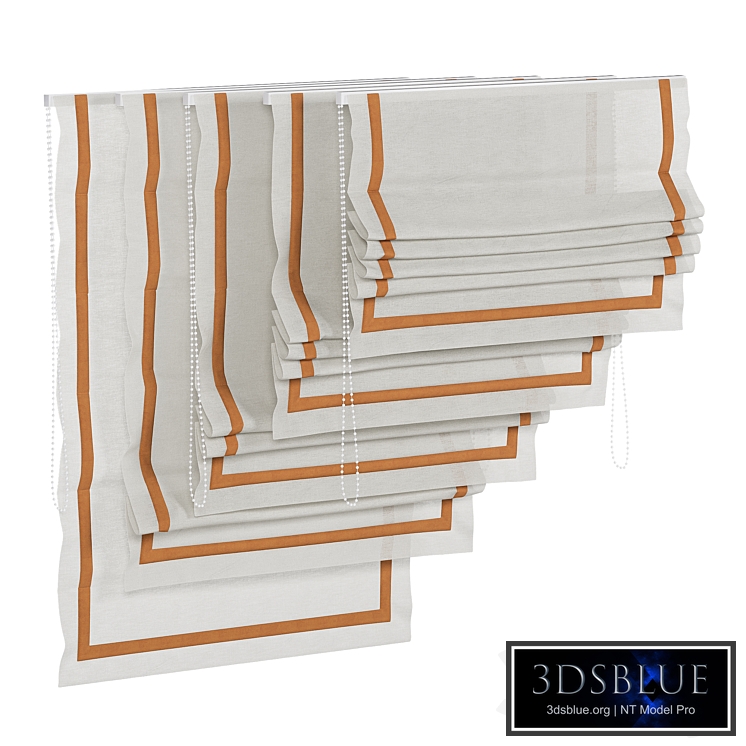 Roman blind with piping 04