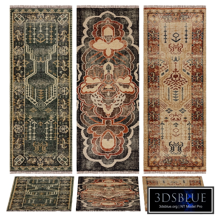 CB2 RUNNER RUG SET 3