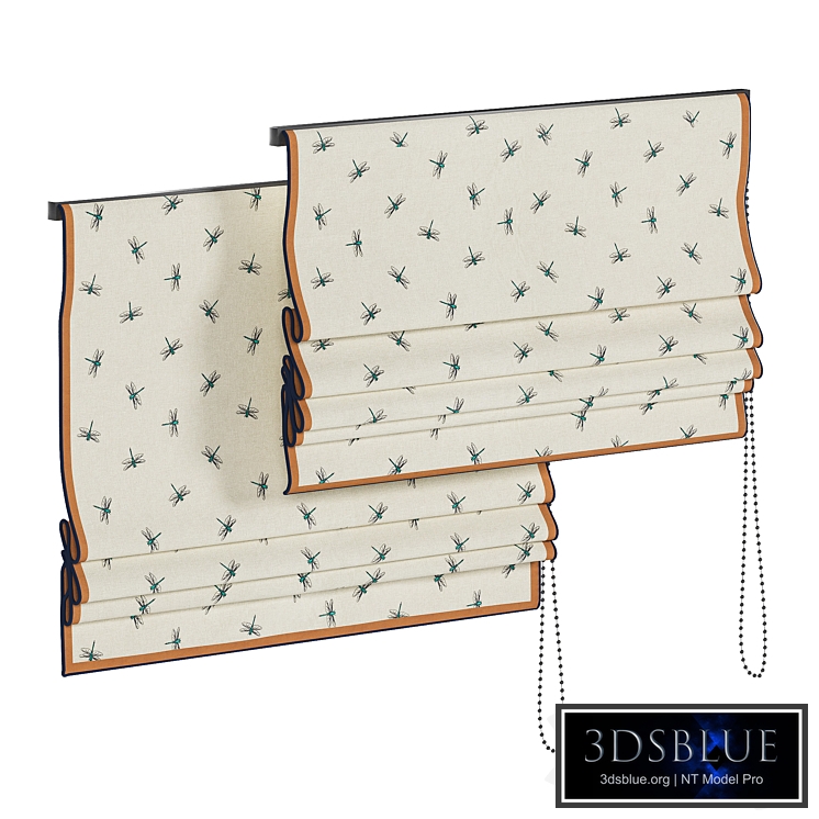 Roman blind with piping 05