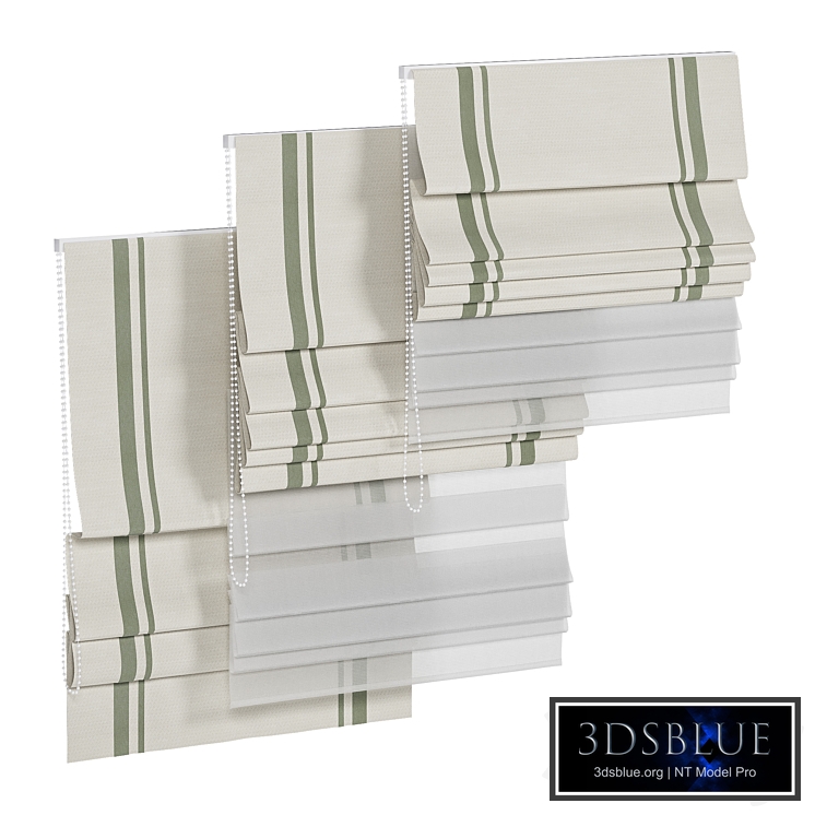 Roman blind with piping 06