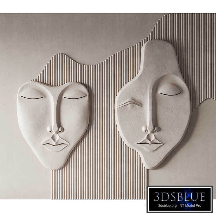 Wall 3D panel Faces v5 Mad objects