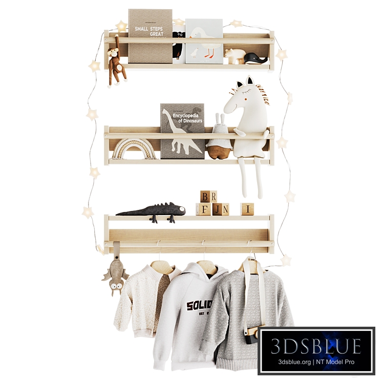 Wall-mounted storage unit Flisat IKEA with filling