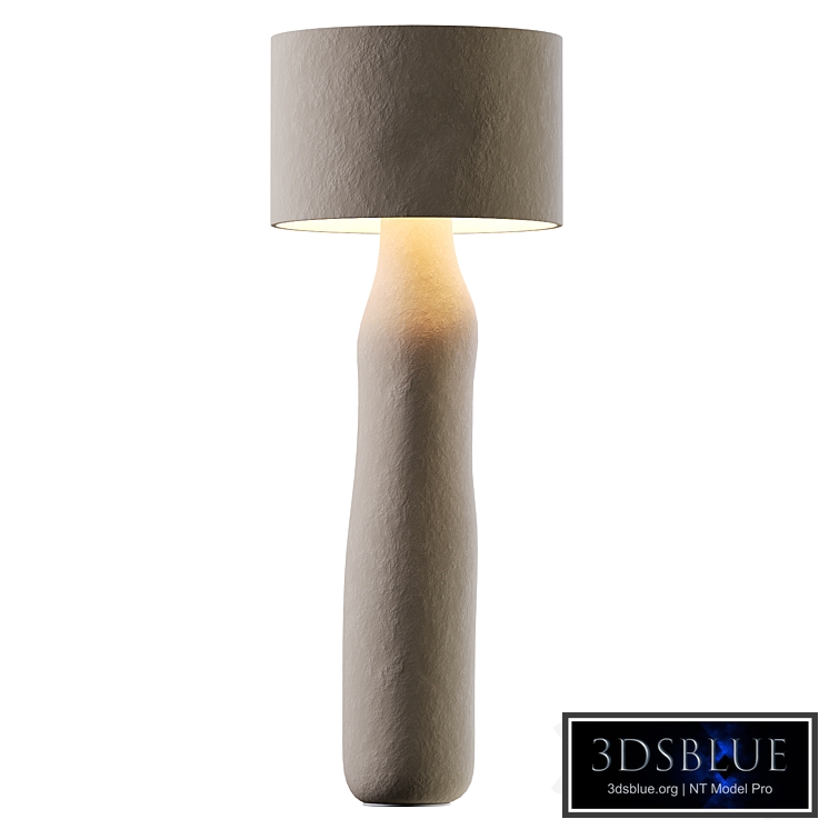 Contemporary Papier Mache Floor Lamp