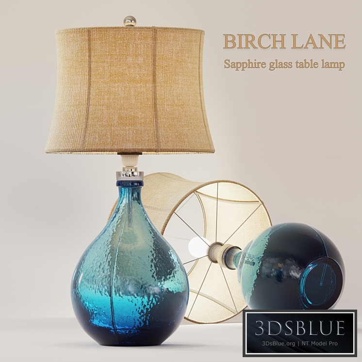 Sapphire Glass Table Lamp