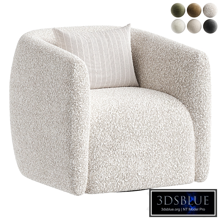 Bernhardt Aline Upholstered Swivel Barrel Chair