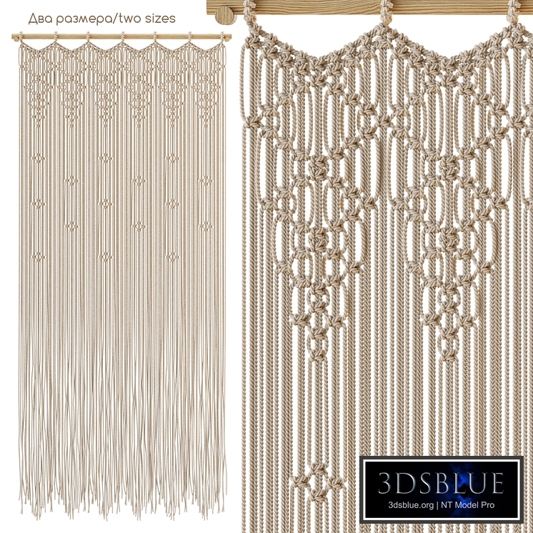 Macrame curtain KaktusDecor