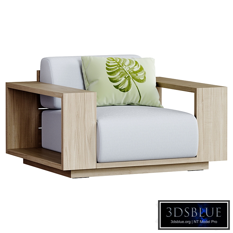 Mallorca Wood Outdoor Lounge Chair