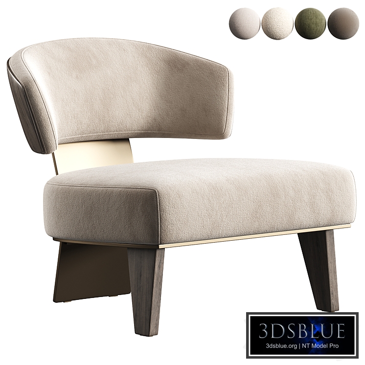 REEVES WOOD Small armchair By Minotti