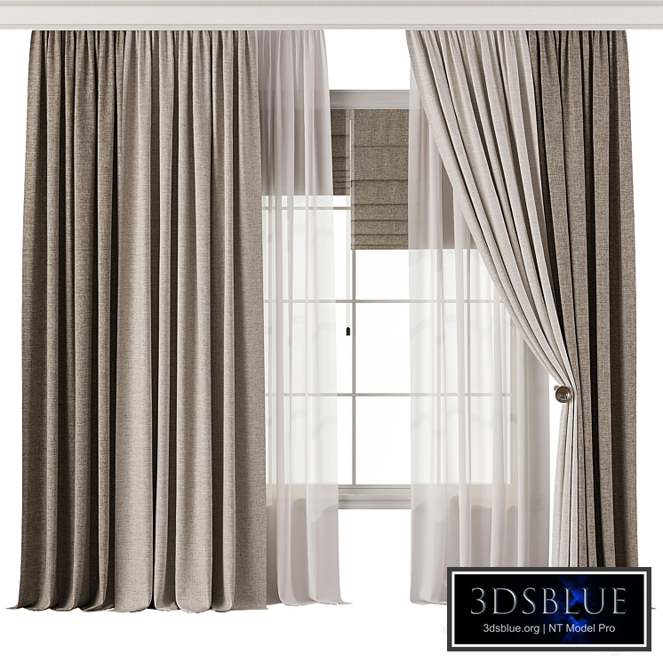 Curtain with tulle 42