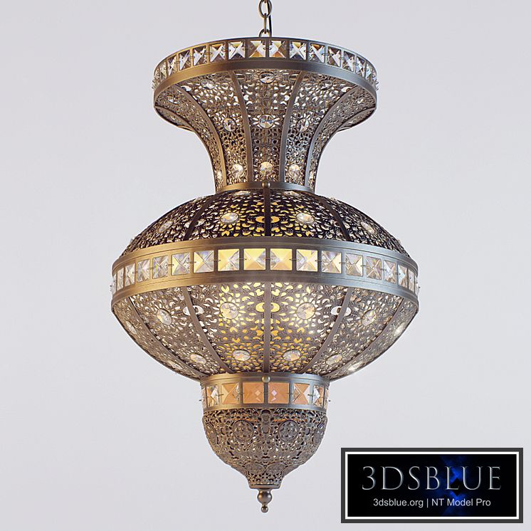 Chandelier and Sconce Oriental