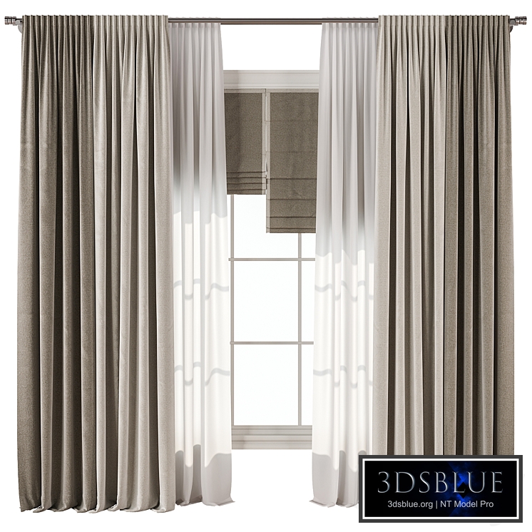 Curtain with tulle 43