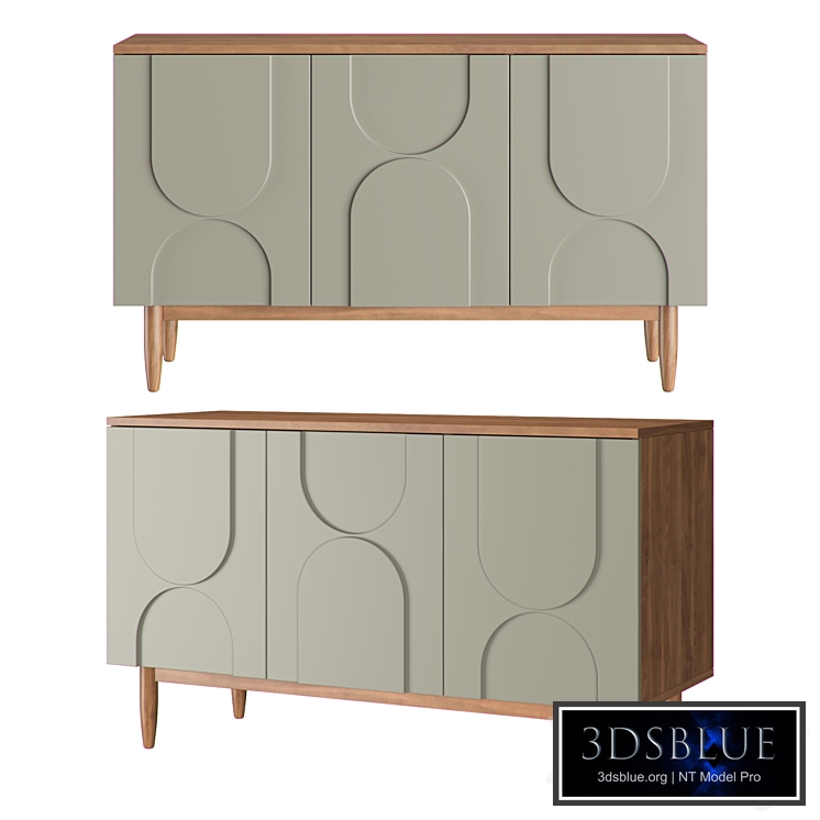 Chest of drawers with three doors 