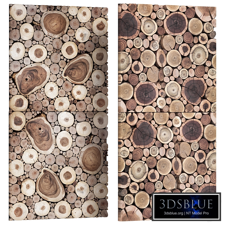 Round wooden stumps