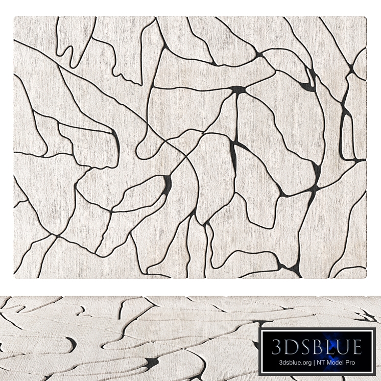 Beige base carpet with black lines