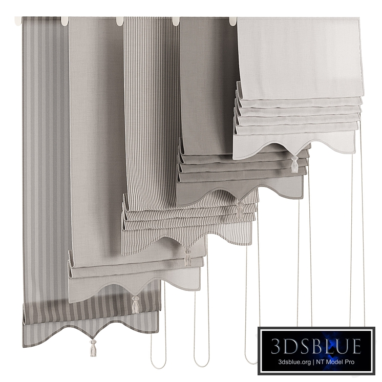 Roman curtain with tassel 005 KM