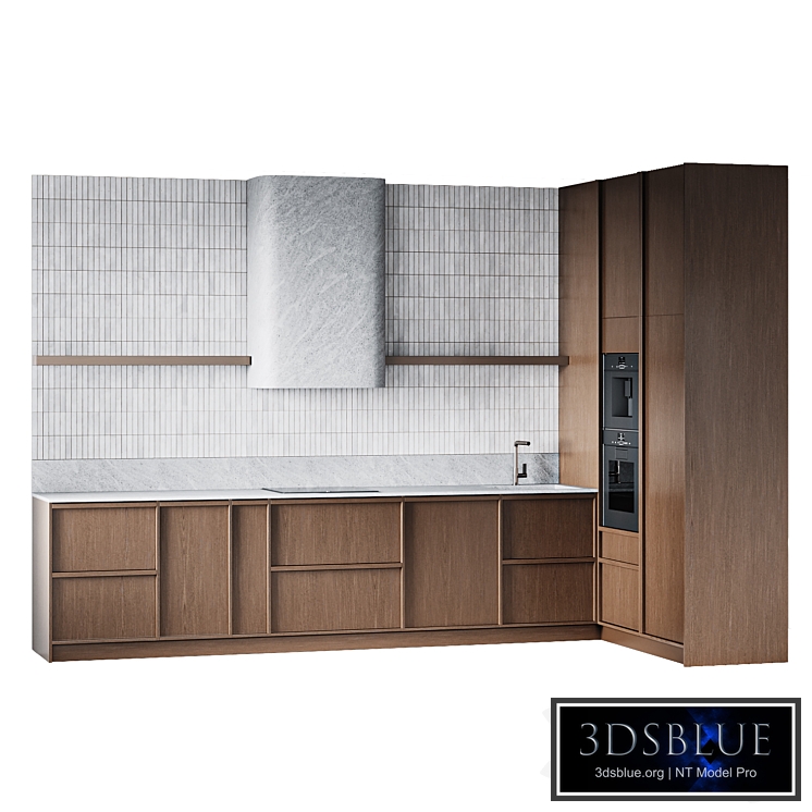Modern kitchen with ceramic tiles