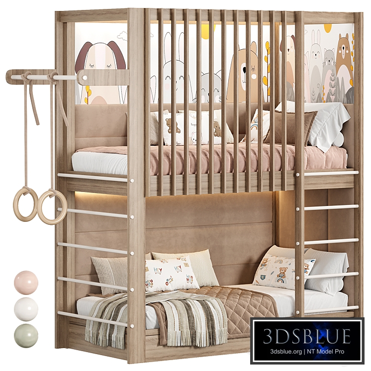 Designer two-level bed Kids room