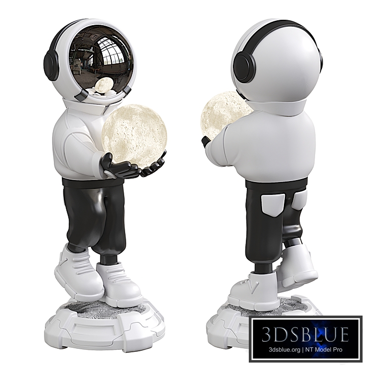 Sculpture Art Astronaut Statue Lamp