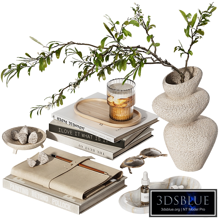 Decorative set in warm beige colors ch13