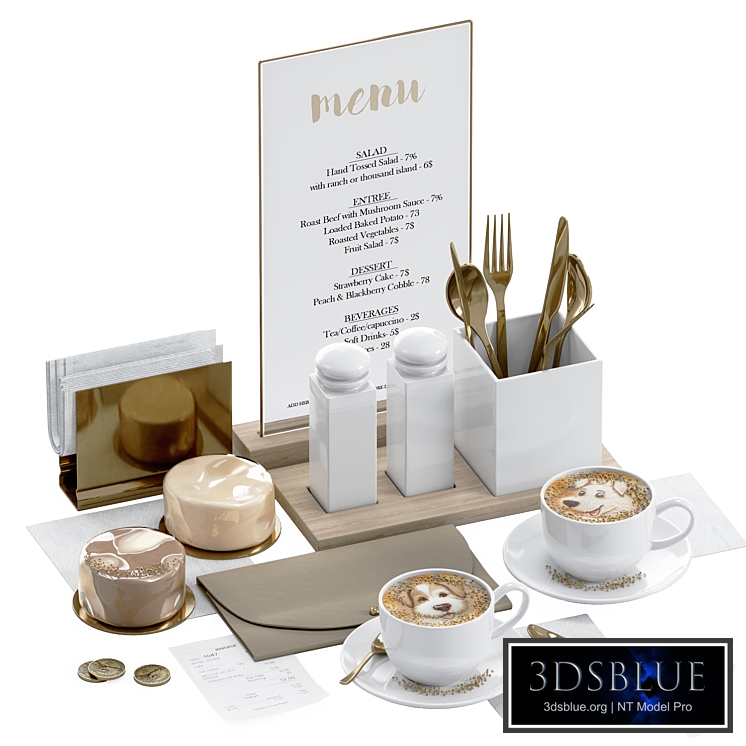 Table setting for cafes and restaurants