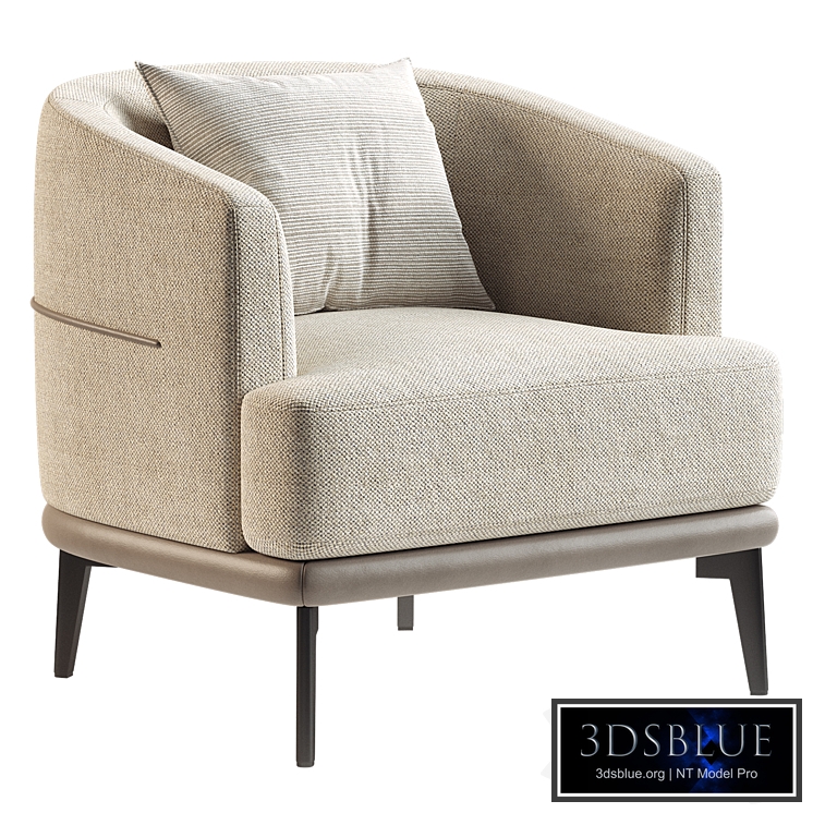Modern Linen Upholstered Armchair Barrel Chair for Living Room Bedroom