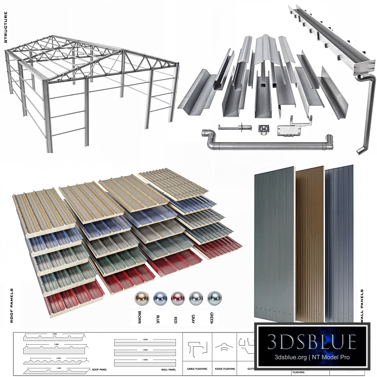 sloped roof-sandwich panel