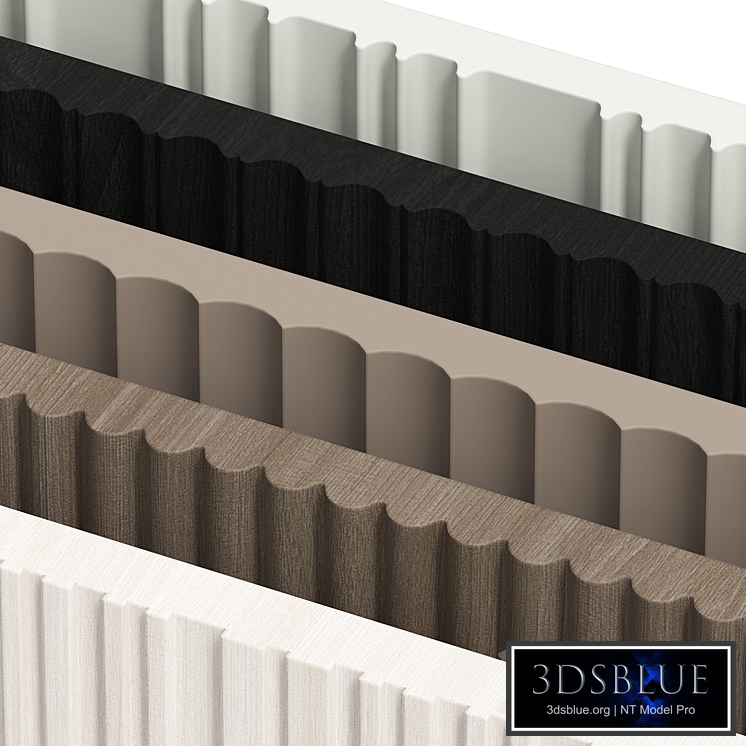 Set of milled MDF panels