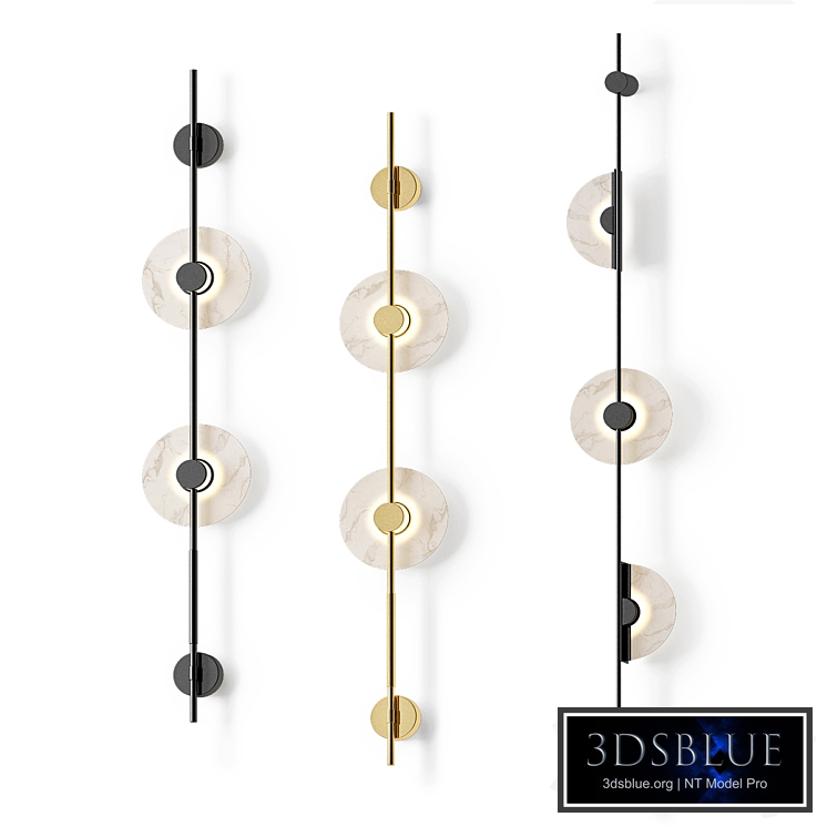 Alabaster Orb Vertical Wall Sconce