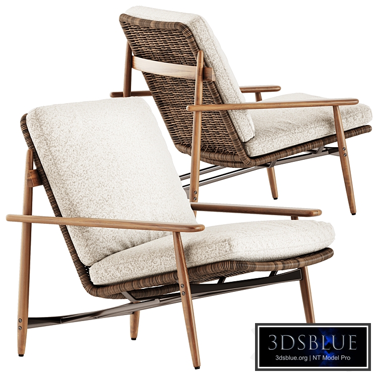 Trio Outdoor armchair by Minotti